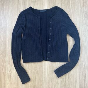 Brandy Melville Navy Cable Knit Cardigan